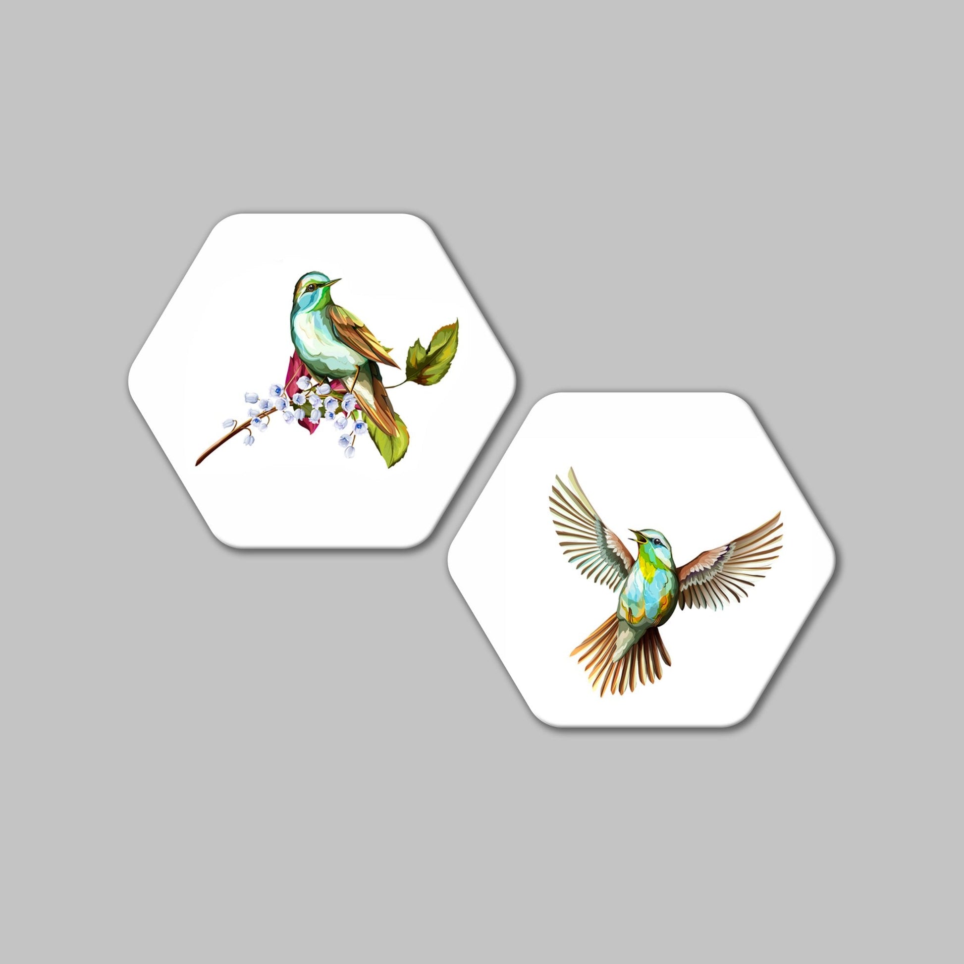 Hexagon Wall Painting Set of 2 - Vibecrafts