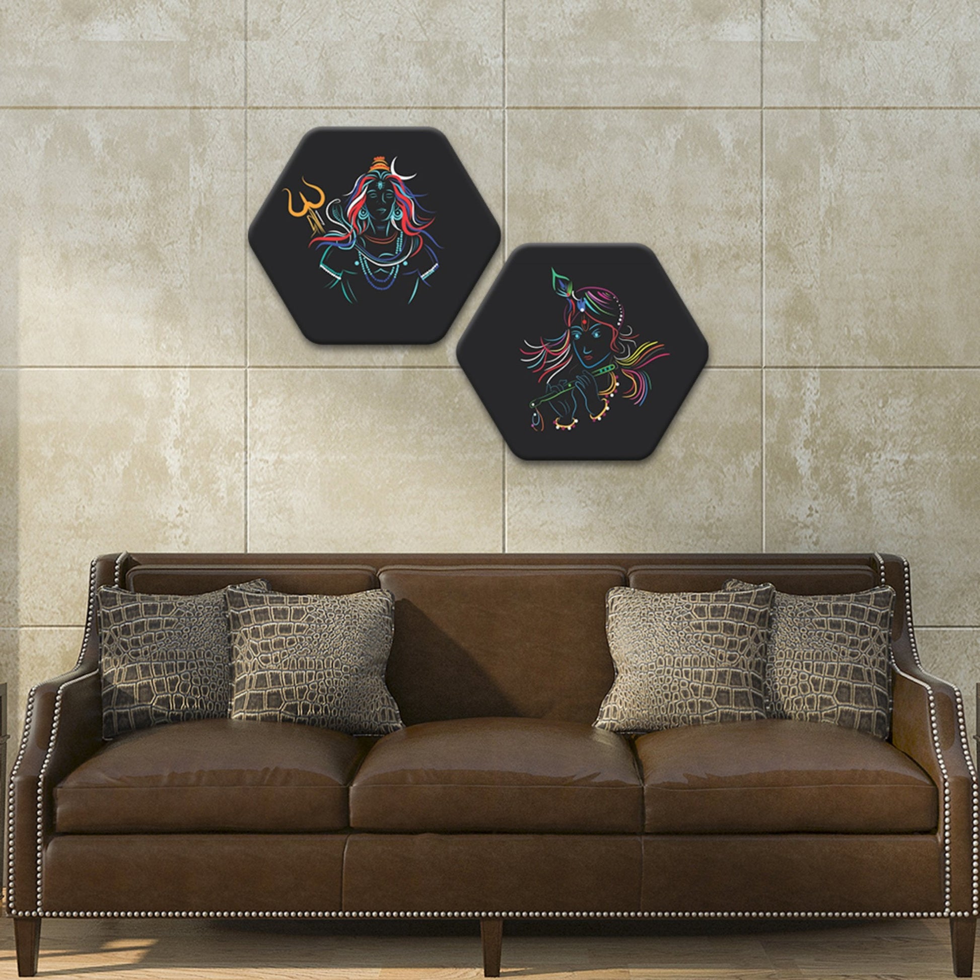 Wall Hanging Painting Set of 2 Pieces