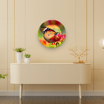 Colorful Ceramic Butterfly Single Wall Plate