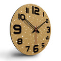 wooden silent wall clock
