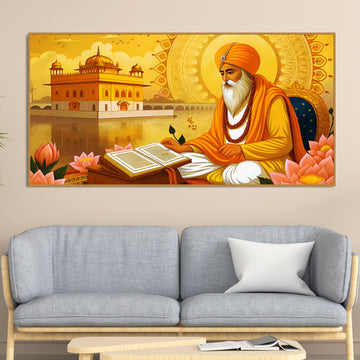 Holy Guru Nanak Dev Ji Canvas Wooden Wall Painting