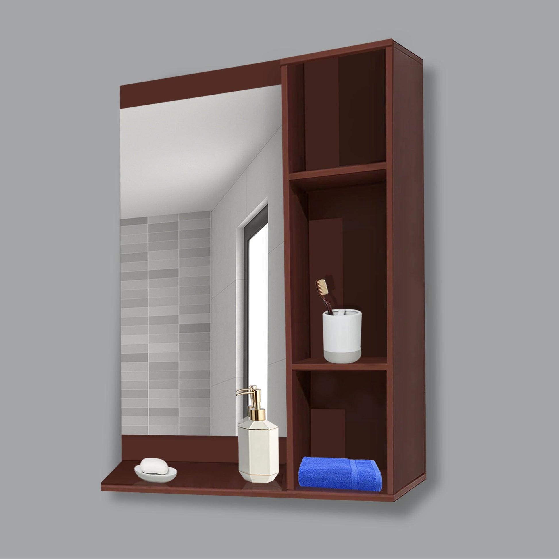 Aesthetic Wooden Bathroom Cabinet
