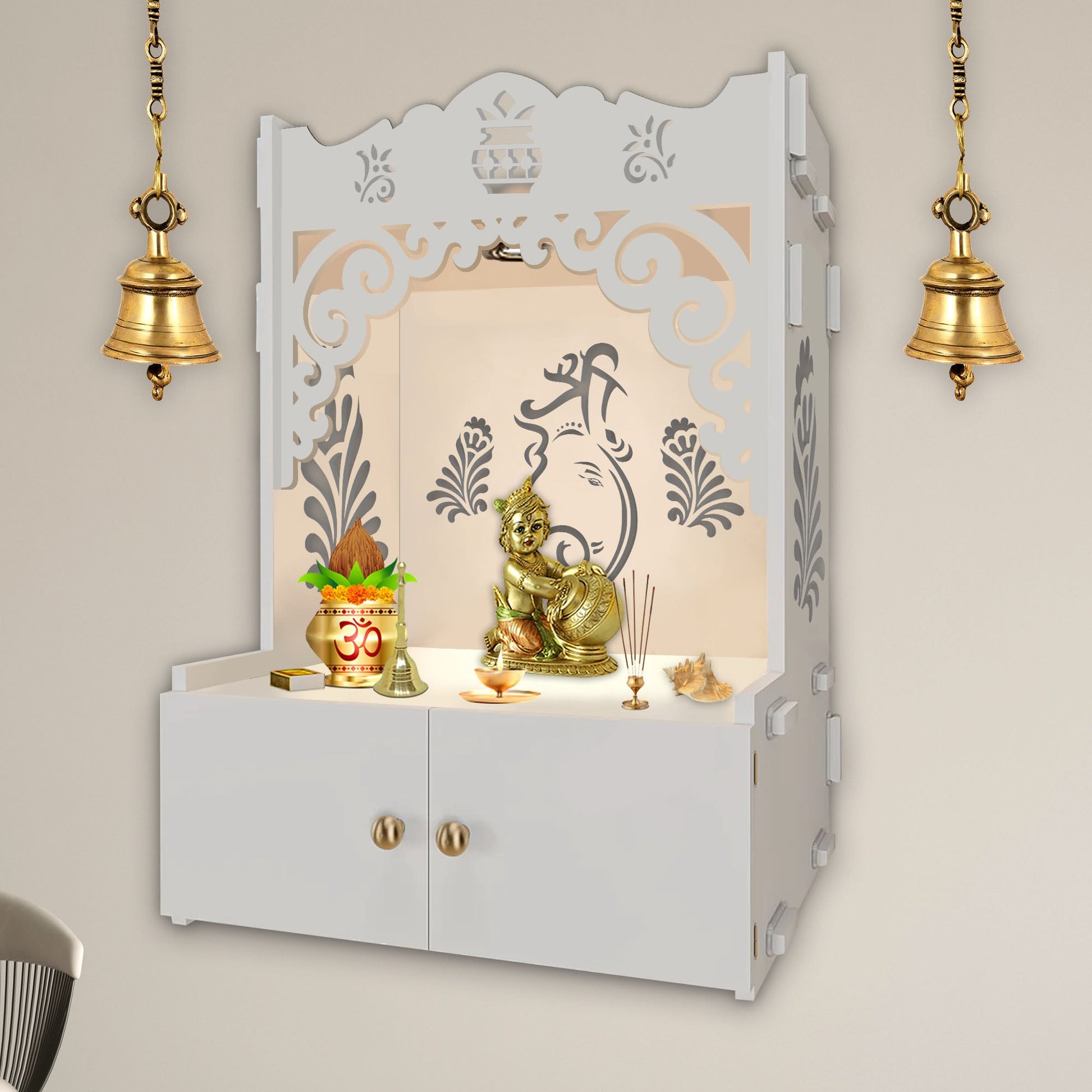 Beautiful Wooden Wall Temple for Home