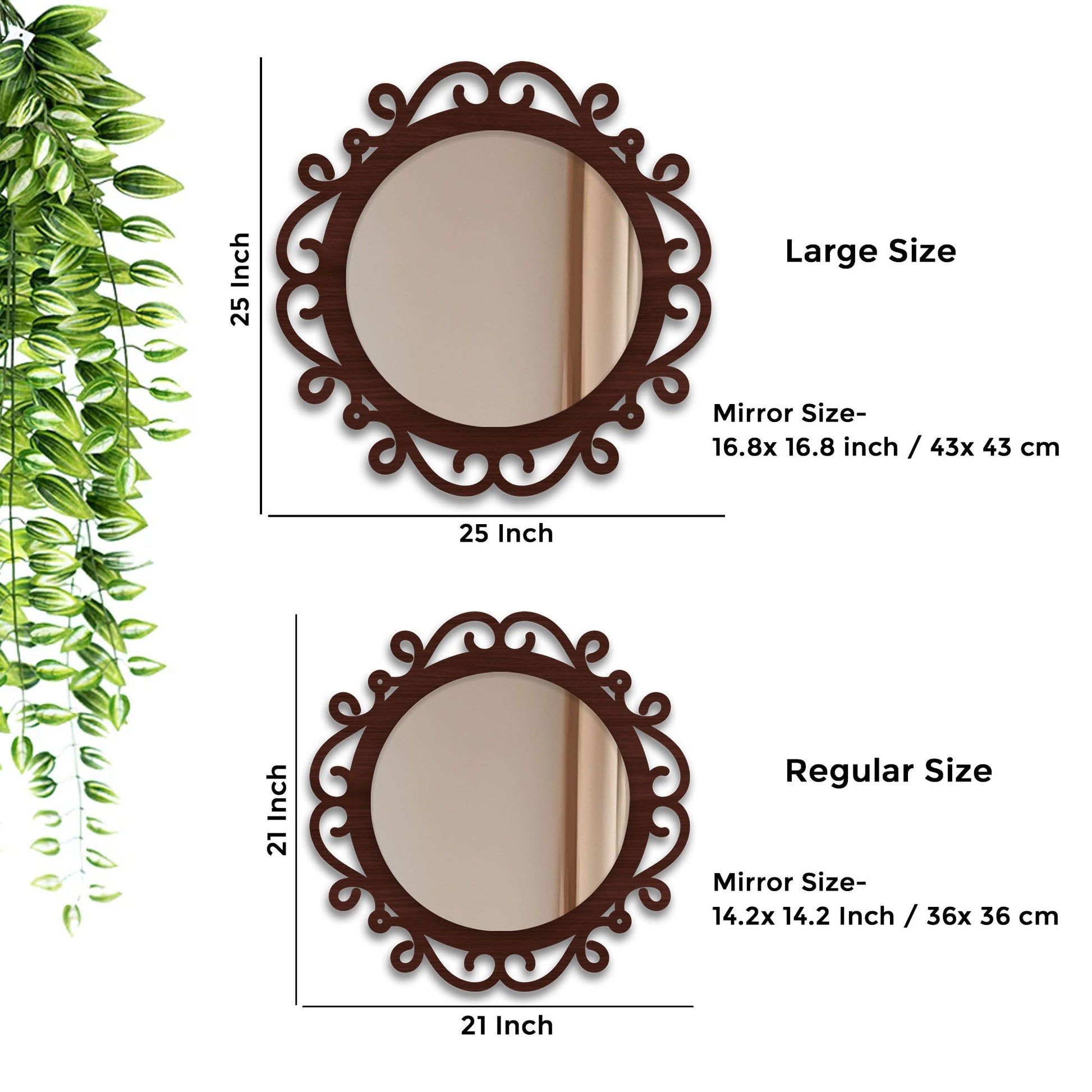 Elegance Designer Wooden Frame Wall Mirror