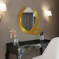Hidden Eye In The Leaf Design Wood Wall Mirror