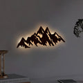 Himalayan Mountain Backlit Wooden Wall Art