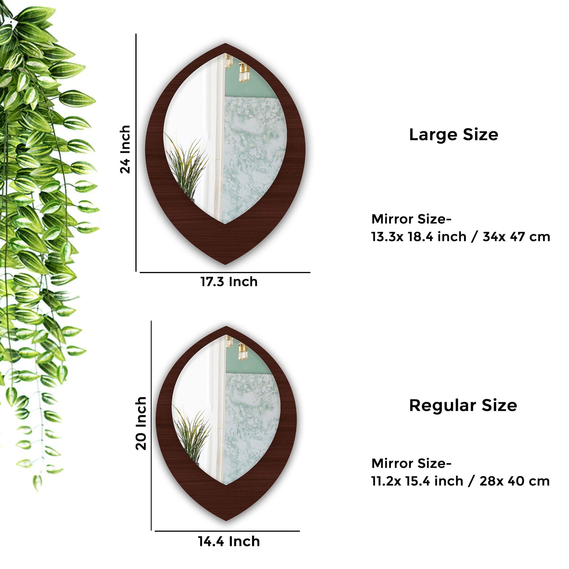 Decorative Art Wooden Wall Mirror