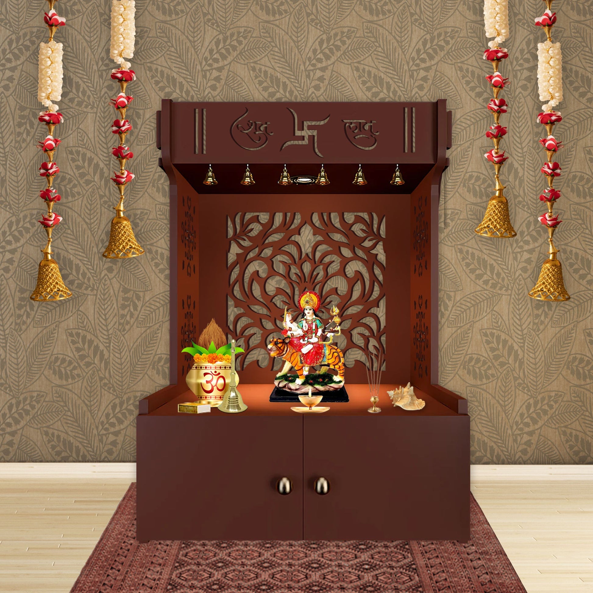 Intricate Jali Design Floor Temple