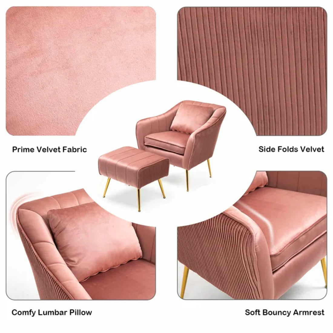Accent Chair with Ottoman