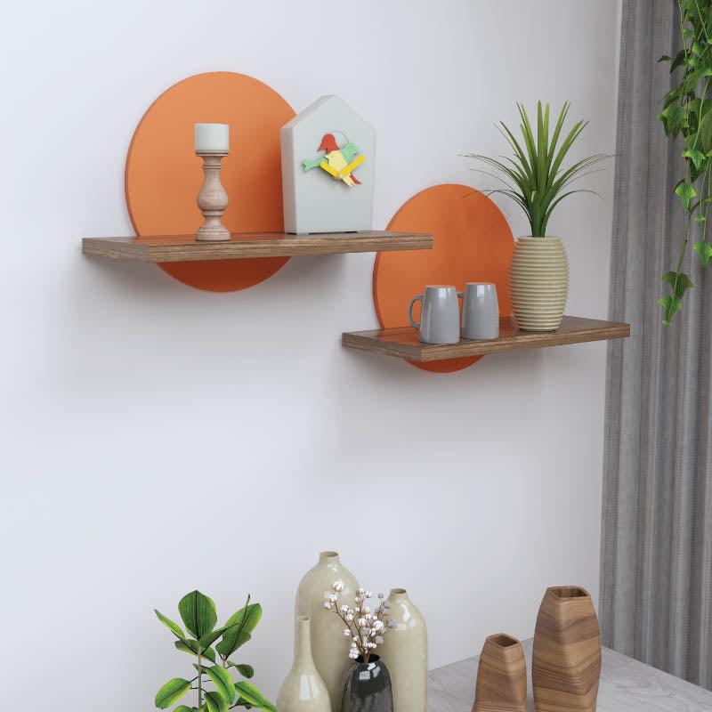 Set of 2 Half Circle Wall Shelves – Homcraft