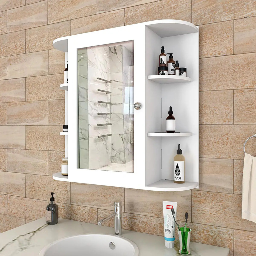 10 Spacious Shelves with White Finish