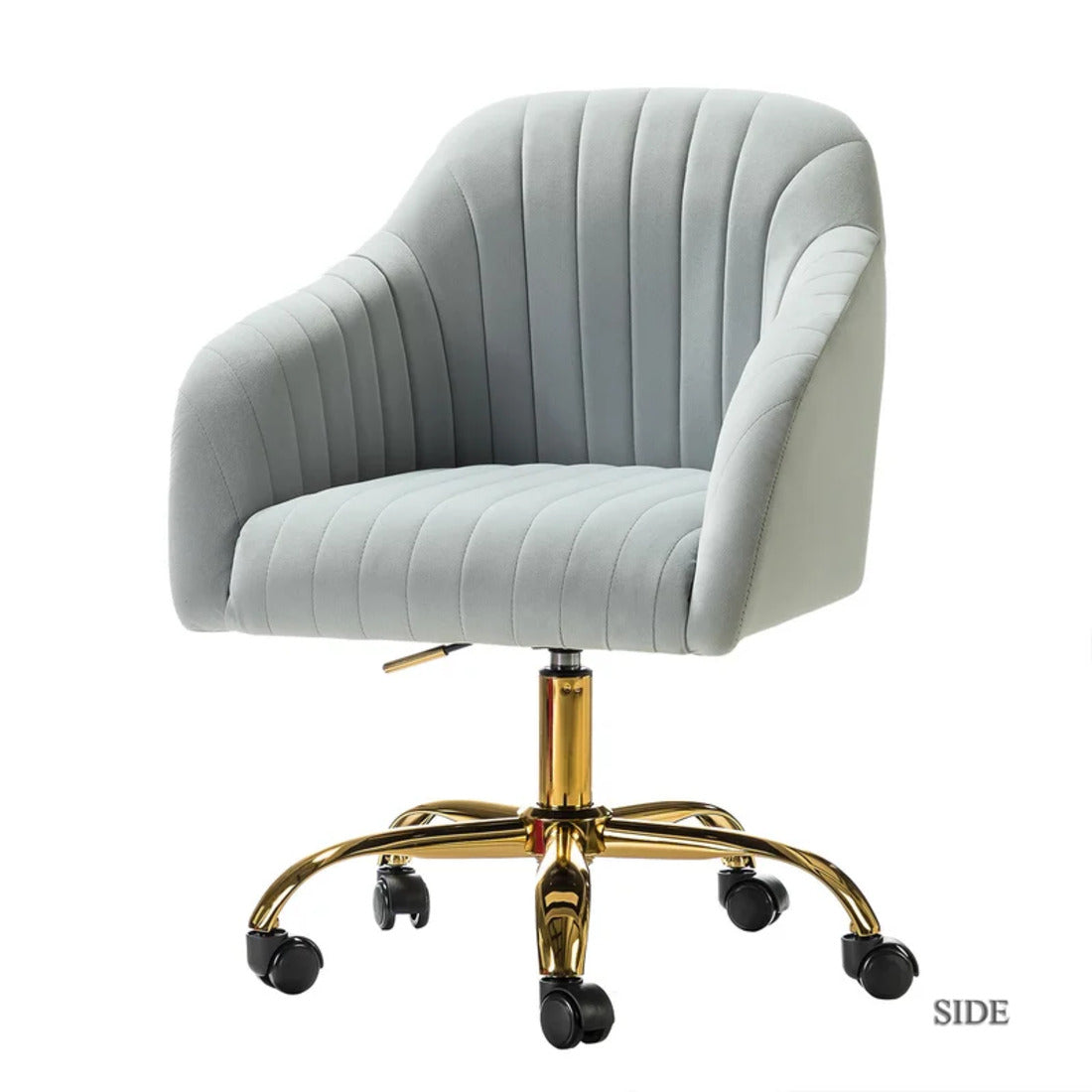 Velvet Comfy Armchair with Golden Legs