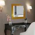 Square Shape Unique Design Wooden Wall Mirror