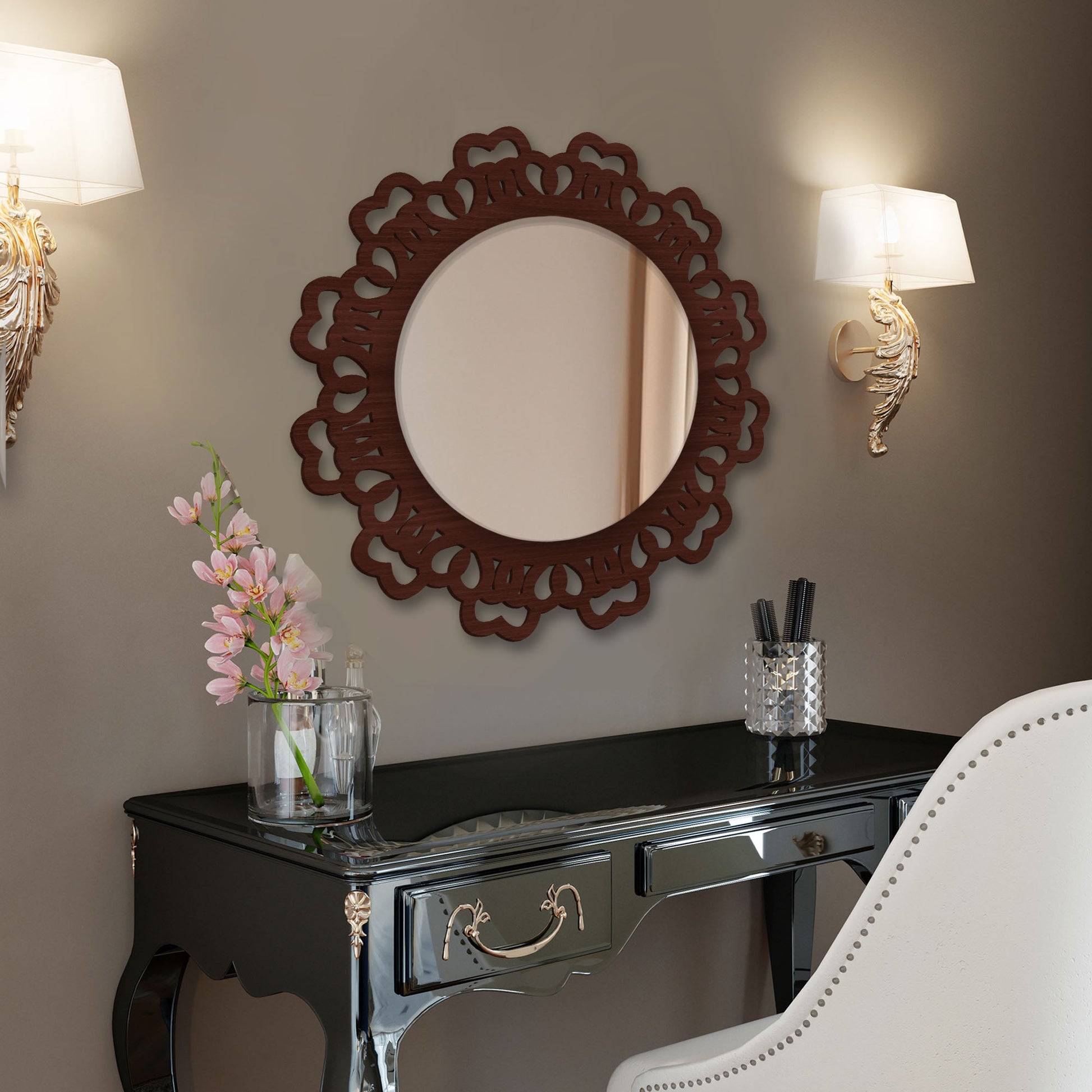 Wooden Wall Mirror