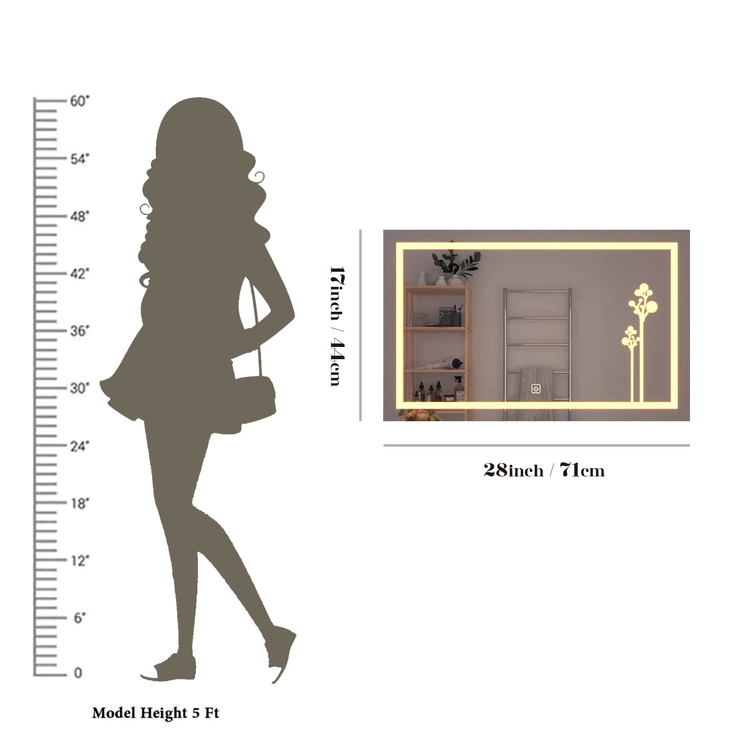 Designer Tree LED Bathroom Mirror