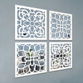 Wooden Mirror Wall Art Set of 4