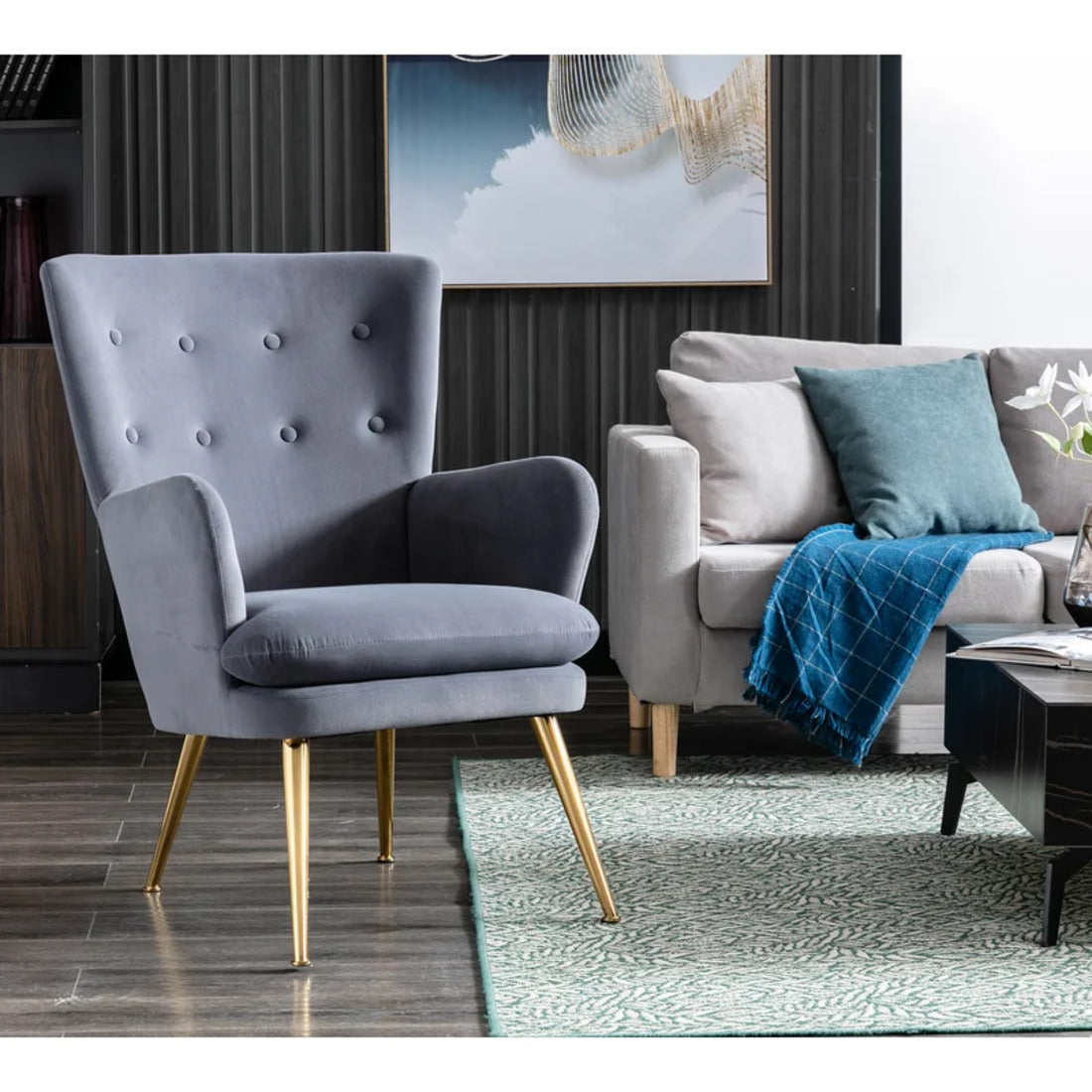 Lounge Chair with Ottoman