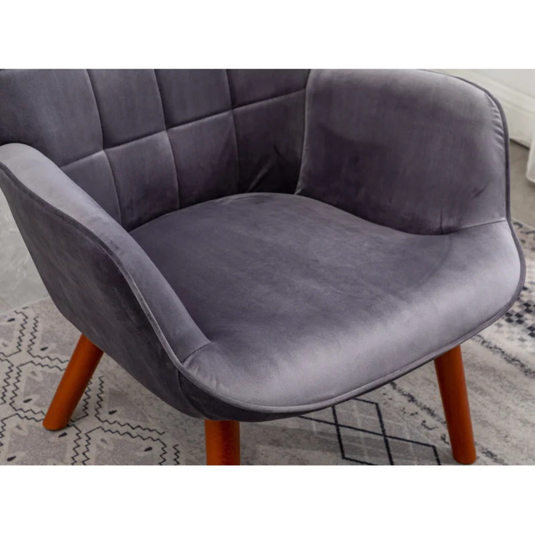 Long Back Grey Sofa Lounge Chair