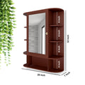 Wooden Bathroom Mirror Cabinet with 13 Shelves