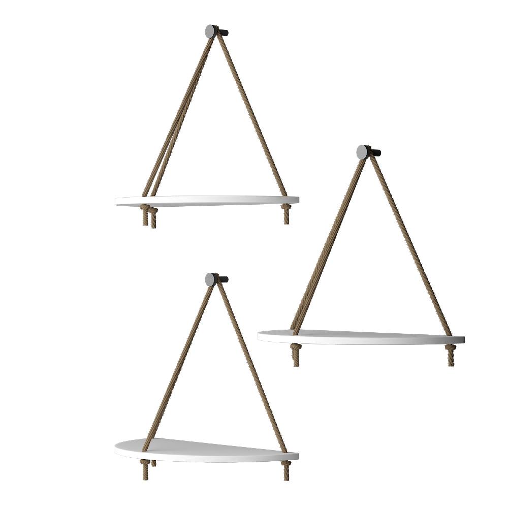 Planter Shelf with Rope (White)