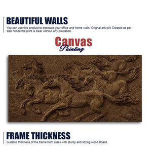 3D Seven Horses Running Premium Wall Painting