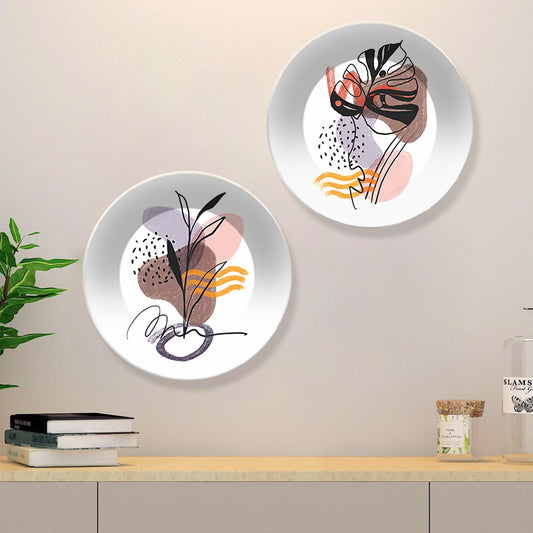  Ceramic Wall Hanging Plates of Two Pieces