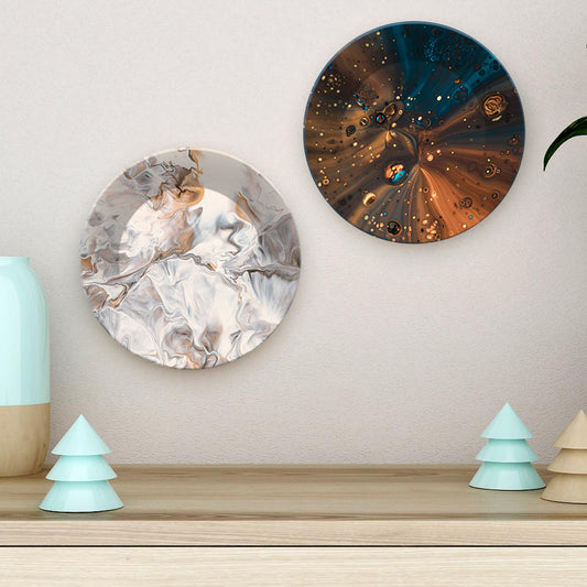  Ceramic Wall Hanging Plates of Two Pieces