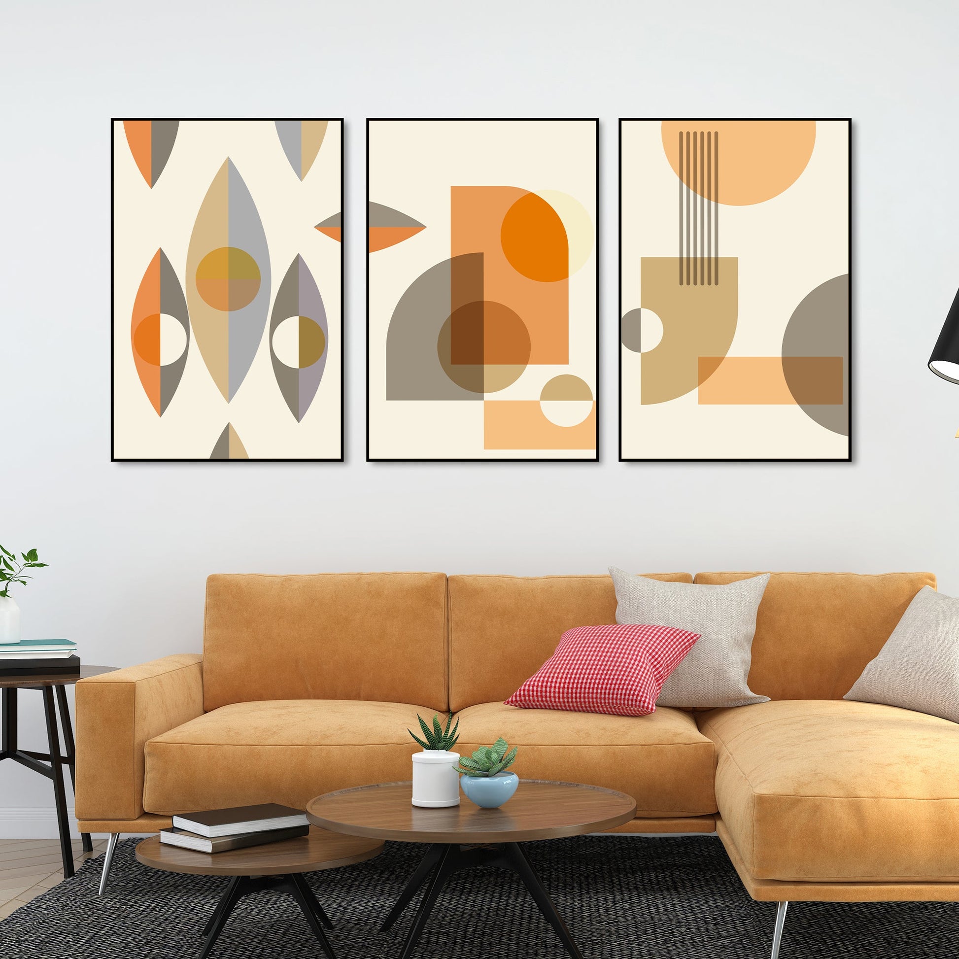 Abstract Shapes Floating Canvas Wall Painting