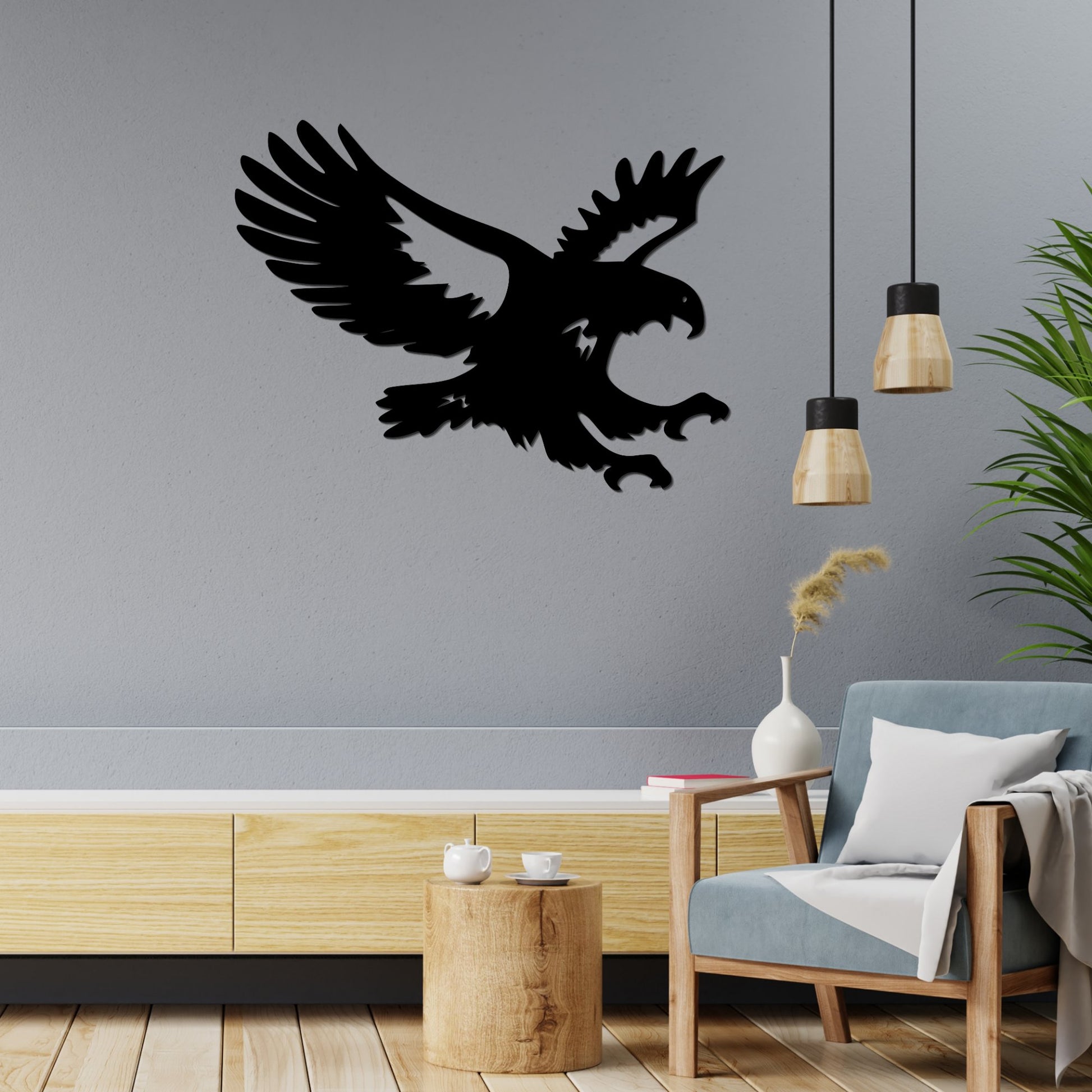 Amazing Black Eagle Design Premium Quality Wooden Wall Hanging