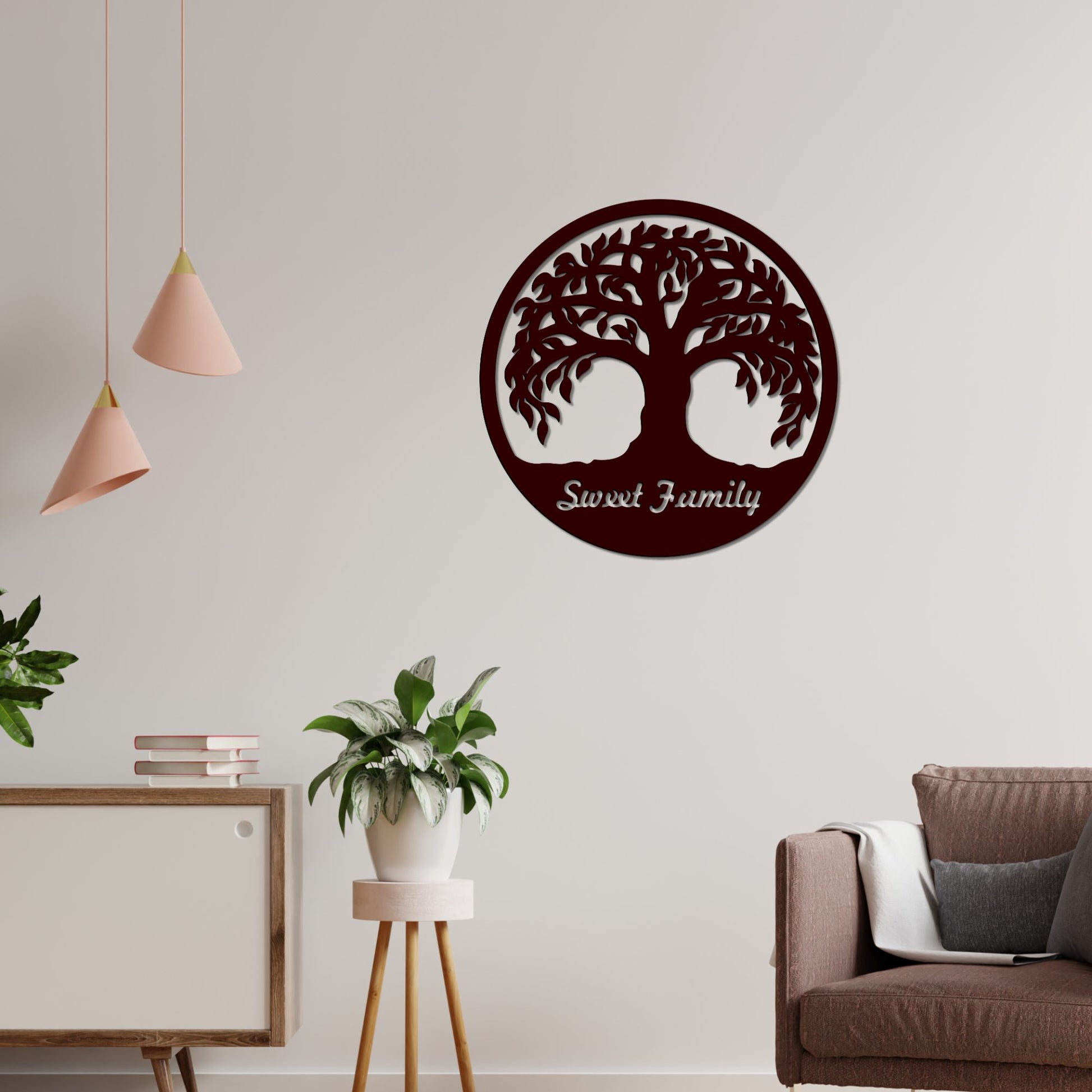 Amazing Tree Design in Circle Premium Wooden Wall Hanging