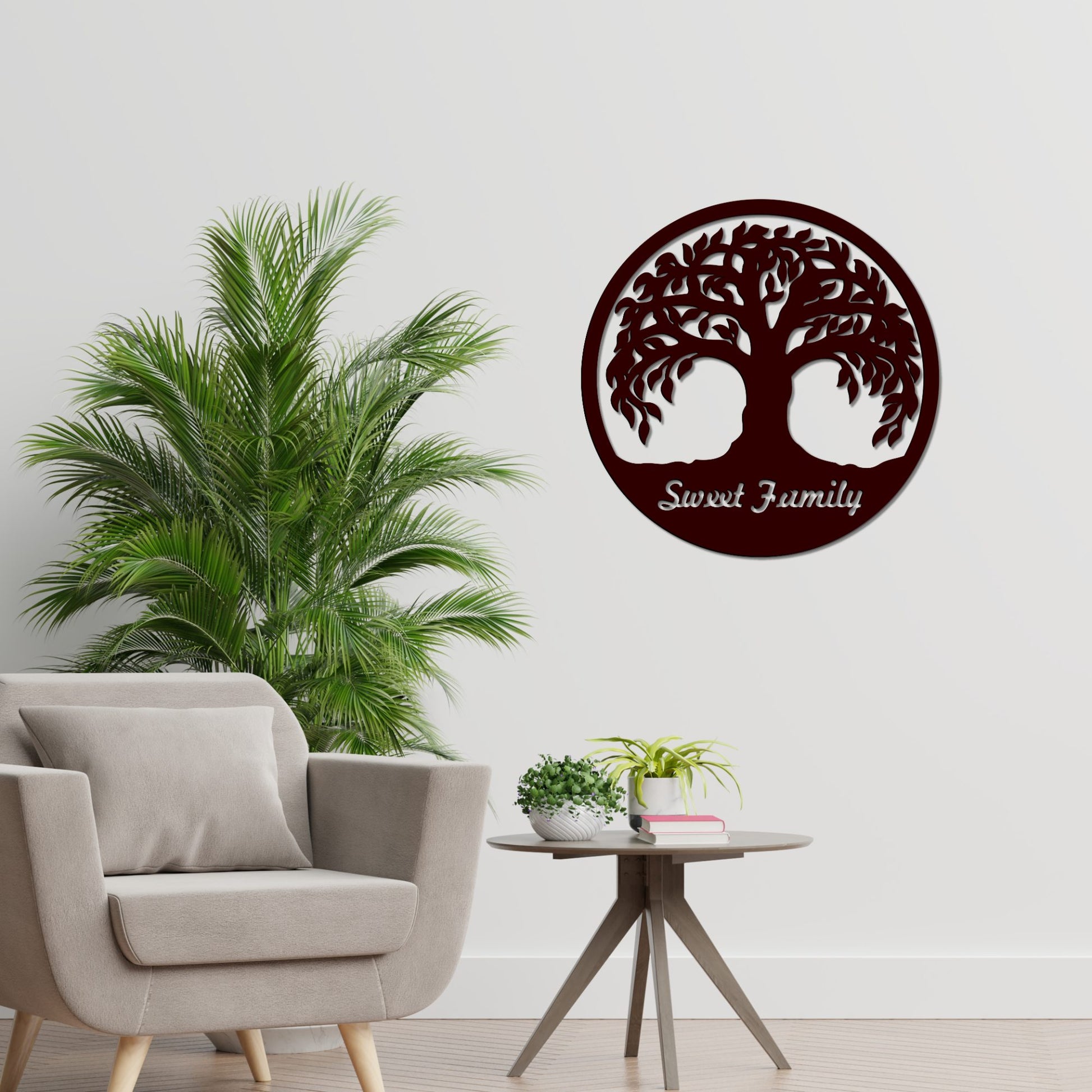 Amazing Tree Design in Circle Premium Wooden Wall Hanging