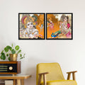 Bal Gopal Wall Painting of Two Pieces Floating Frame