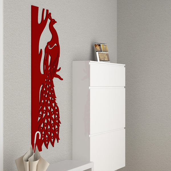 Beautiful Peacock on Tree Branch Premium Quality Wooden Wall Hanging