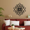 Beautiful Sri Yantra Black Color Design Wooden Wall Hanging