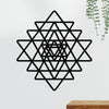 Beautiful Sri Yantra Black Color Design Wooden Wall Hanging