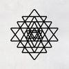 Beautiful Sri Yantra Black Color Design Wooden Wall Hanging