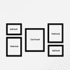 Classic Photo Frame Wall Hanging Set of Five