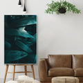 Dark Leaves Floating Canvas Wall Painting