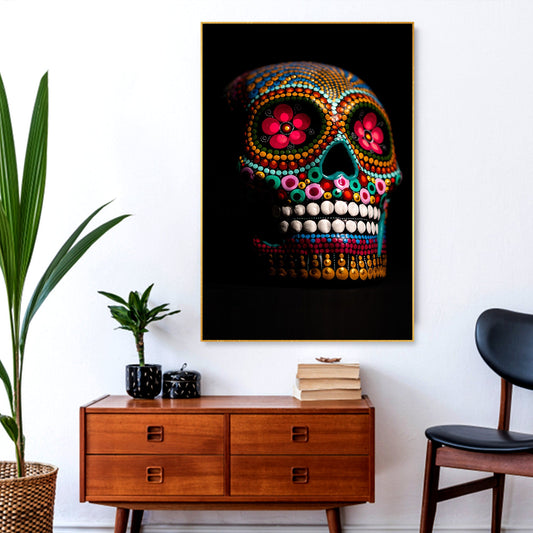 Decorative Skull Floating Canvas Wall Painting