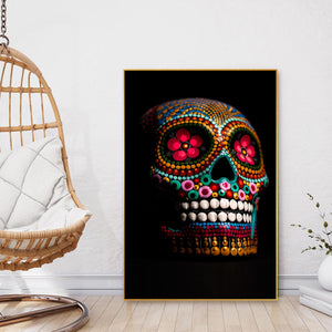 Decorative Skull Floating Canvas Wall Painting