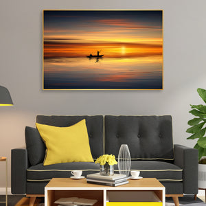 Beautiful Sunset Wall Painting Floating Canvas