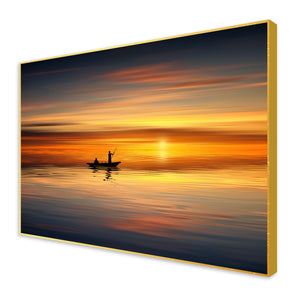 Beautiful Sunset Wall Painting Floating Canvas