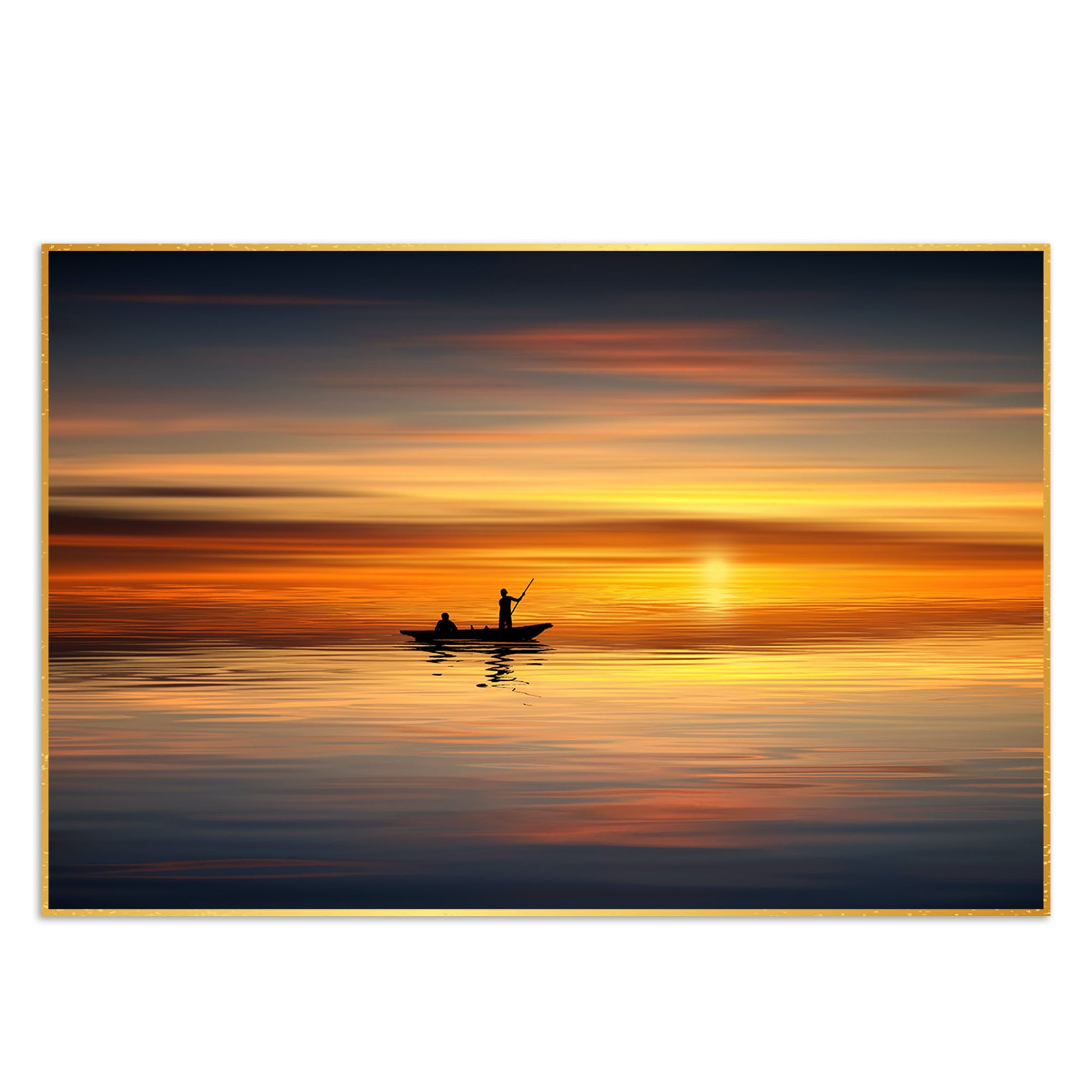 Beautiful Sunset Wall Painting Floating Canvas