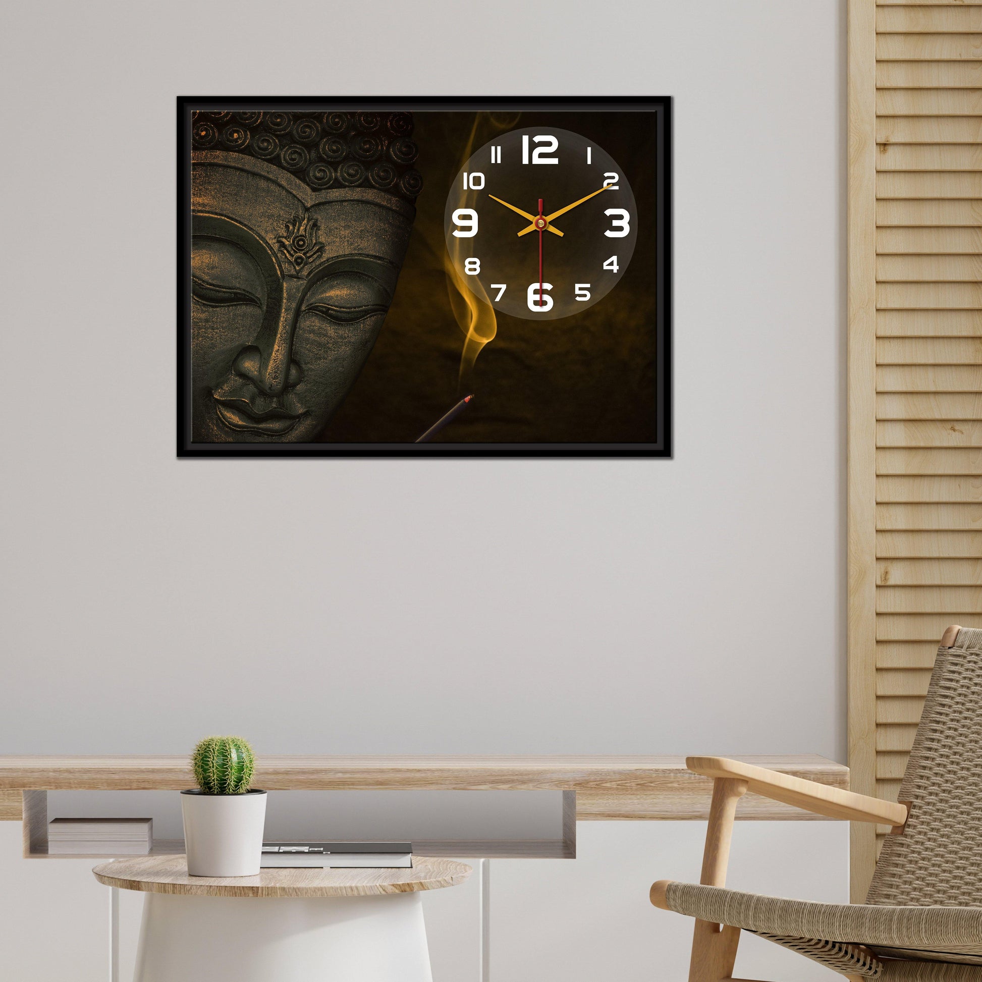 Wall Painting with Clock