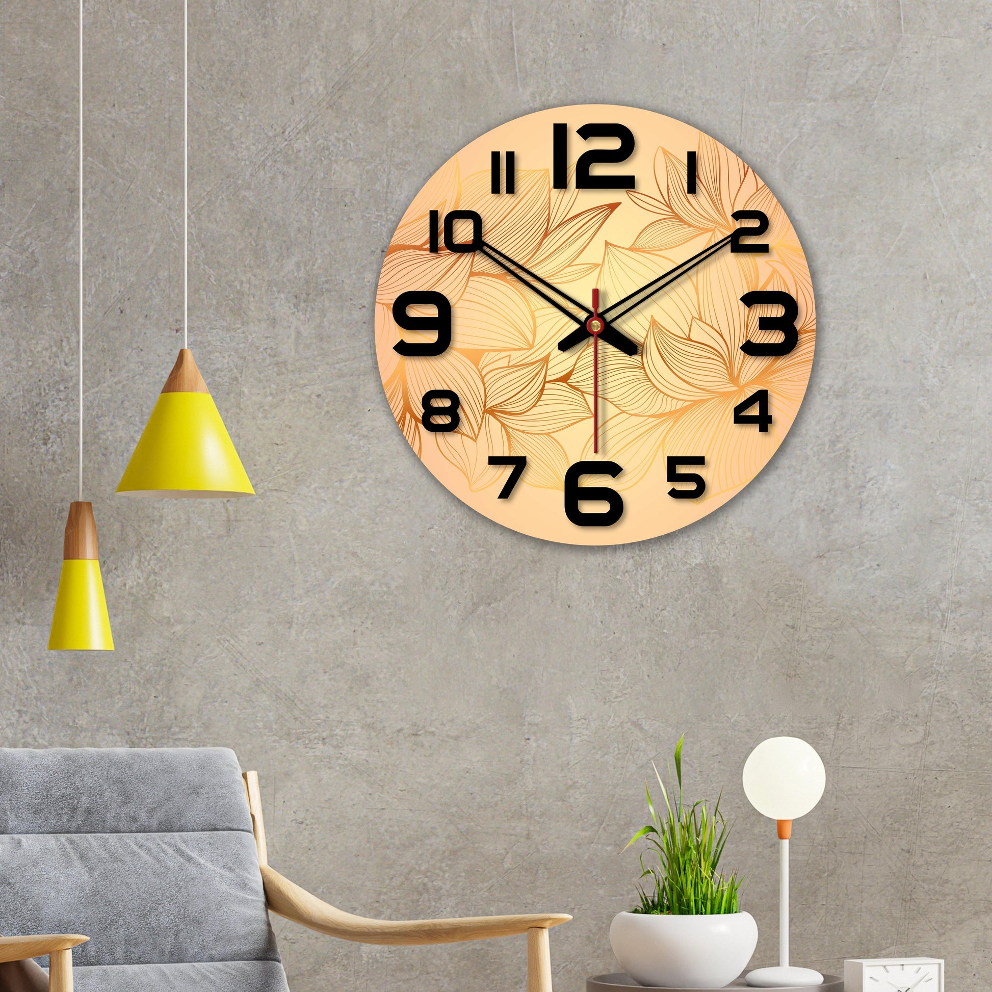 Designer wooden wall clock