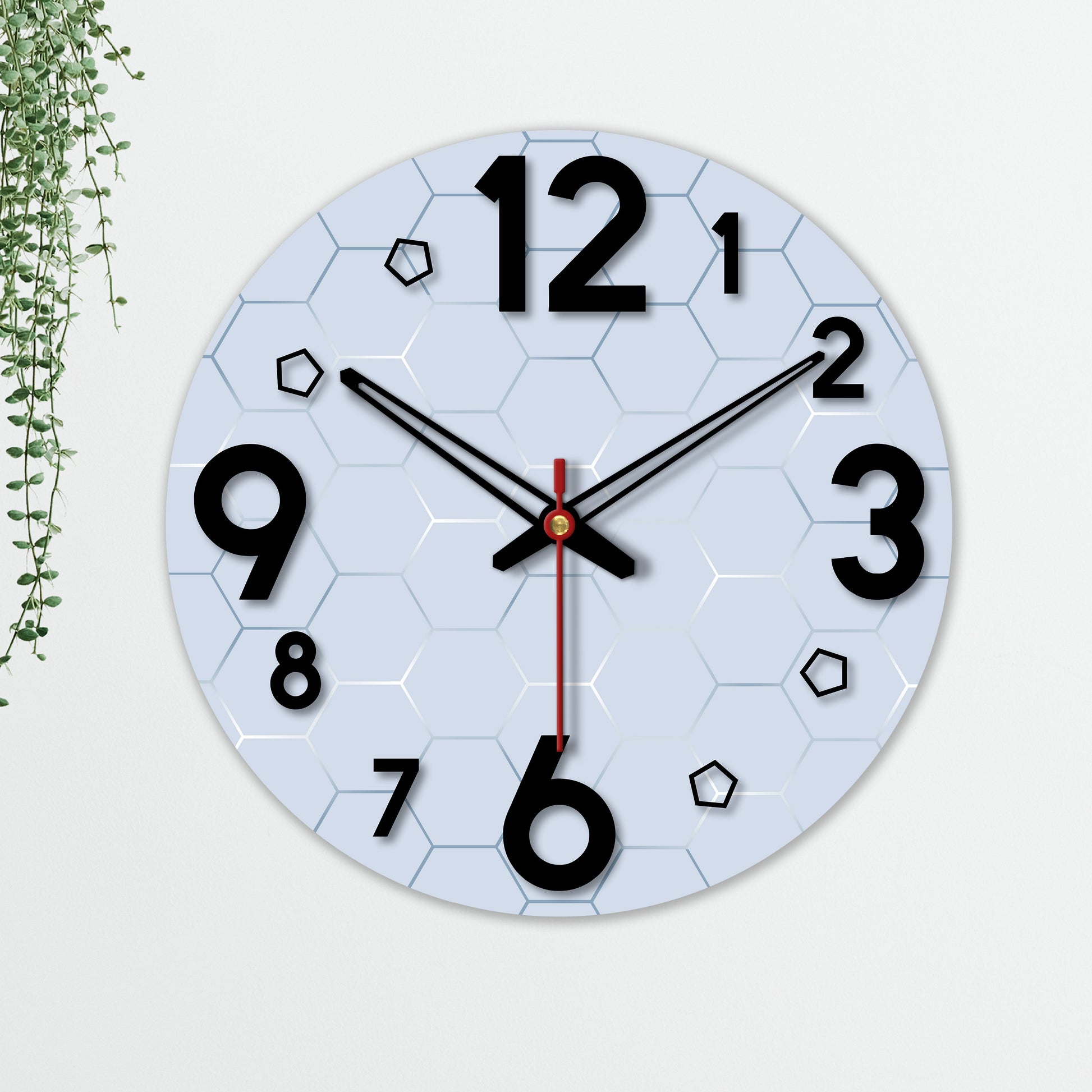 Wall clock wooden frame