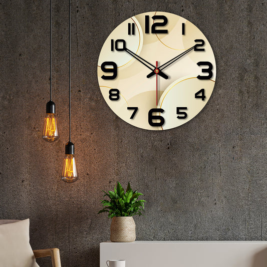 Round Shape Wooden Wall Clock