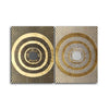 Golden 3D Pattern Canvas Wall Painting of Two Pieces