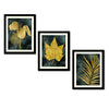 Golden Leaves Decorative Wall Frames Set of Three