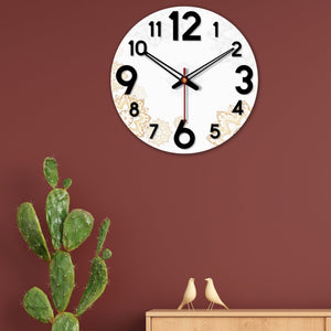 Wooden silent wall clock